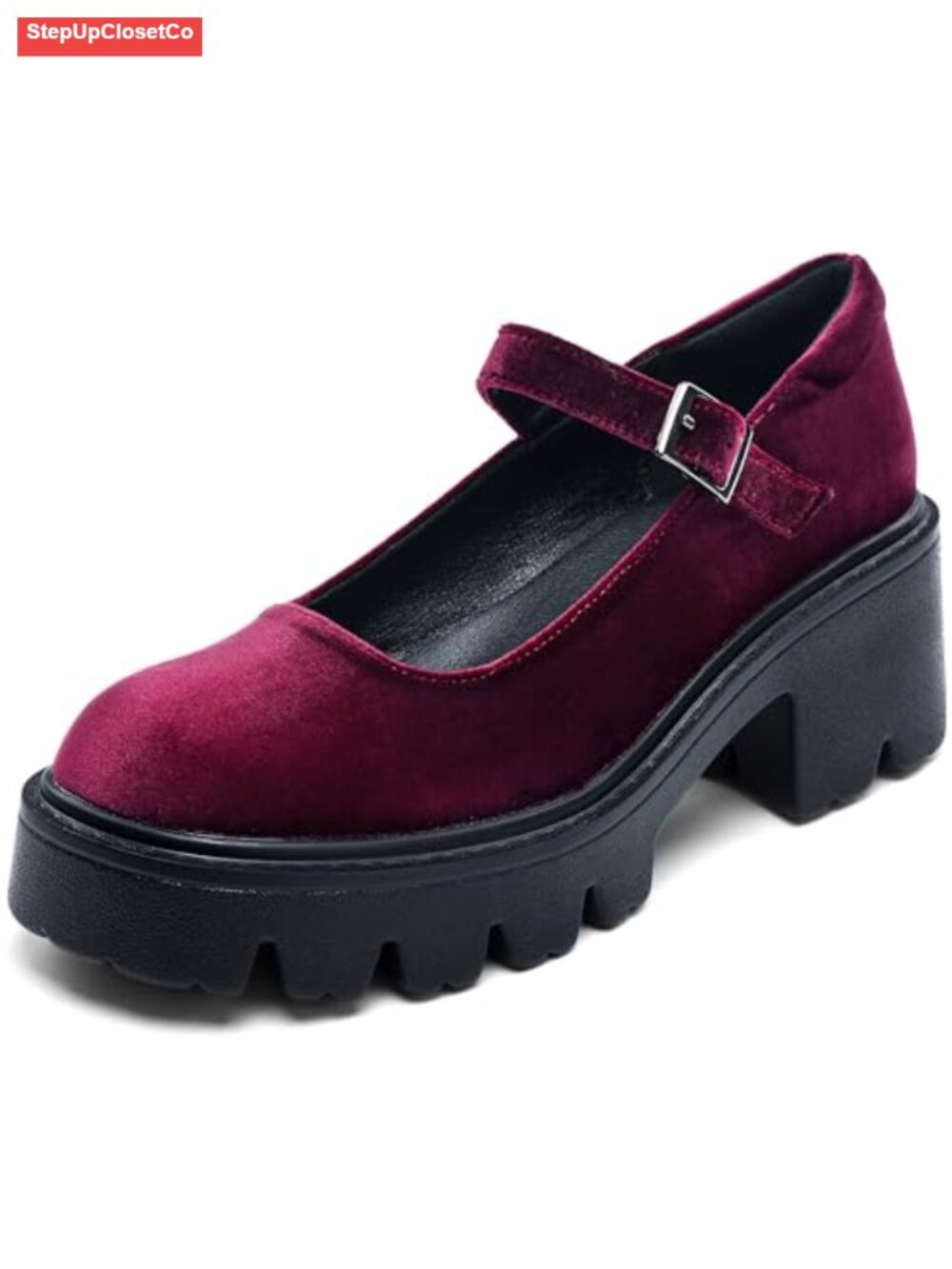 Elvora Women's Mary Jane Pumps Chunky Round Toe Platform Heels